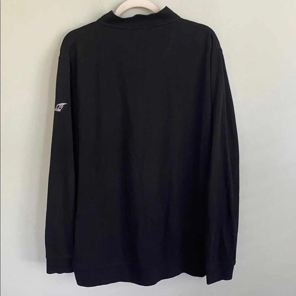 Peter Millar Men's Black quarter Zip Sweater Size Large